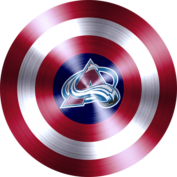 Captain American Shield With Colorado Avalanche Logo vinyl decal